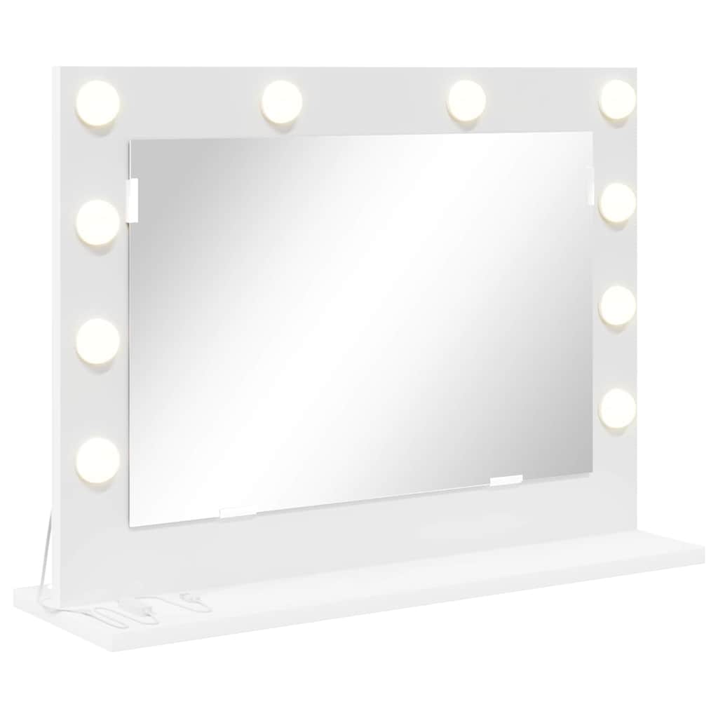 Vanity Mirror White 60 x 45 x 18 cm Engineered wood and glass